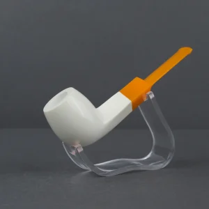 Smooth Apple model Meerschaum Pipe with Acrylic Stem