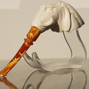 African elephant high quality block  meerschaum pipes with its fitted case,  Art,Smoking,Collection