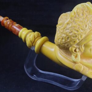 The special pirate meerschaum pipe, block meerschaum,Turkish meerschaum, Special meerschaum pipe design, hand carved meerschaum pipe