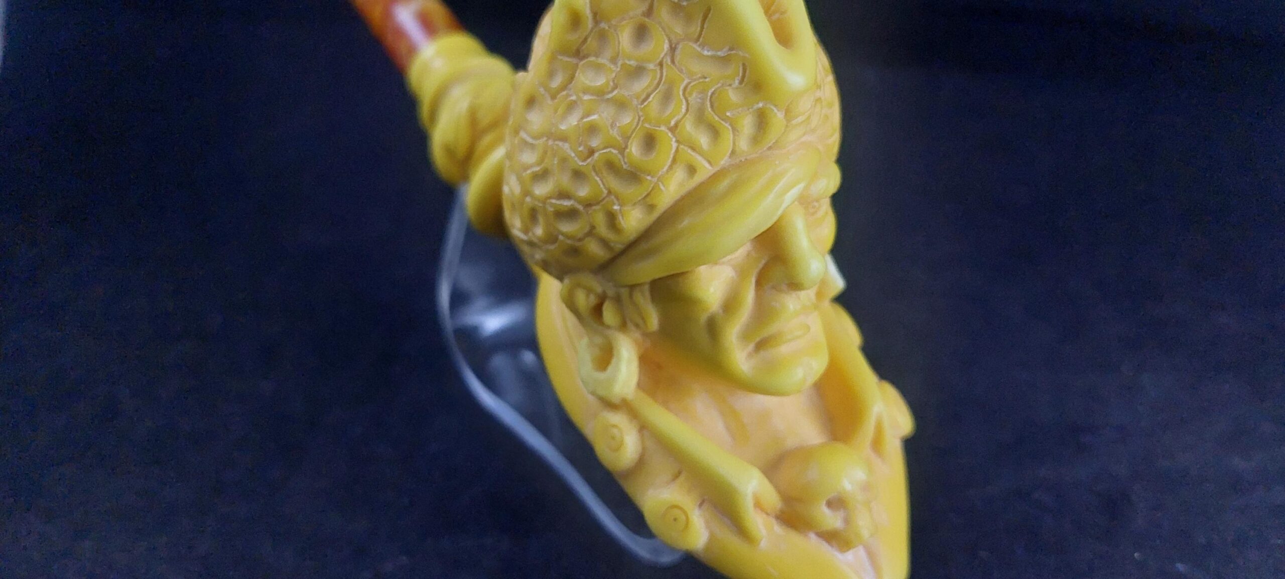 The special pirate meerschaum pipe, block meerschaum,Turkish meerschaum, Special meerschaum pipe design, hand carved meerschaum pipe - Image 4
