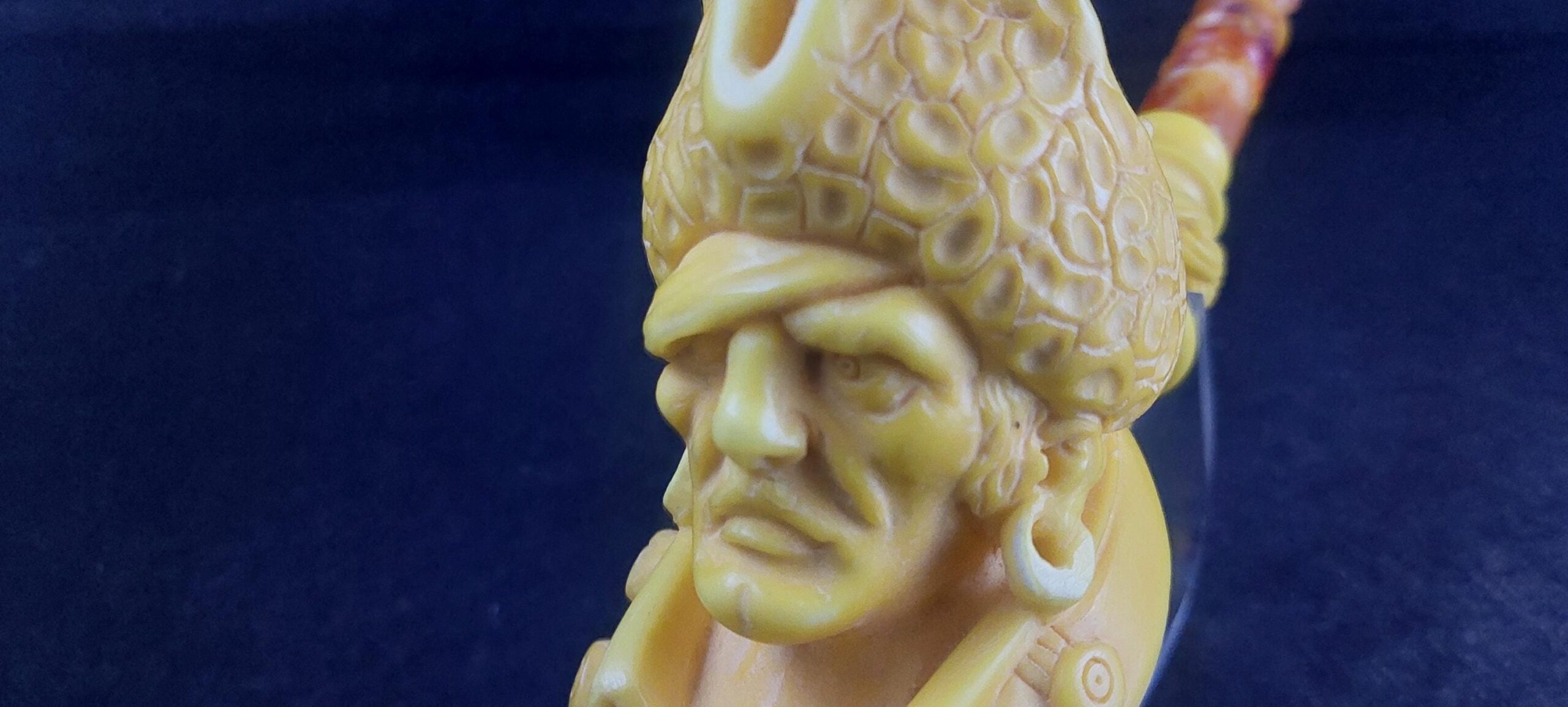 The special pirate meerschaum pipe, block meerschaum,Turkish meerschaum, Special meerschaum pipe design, hand carved meerschaum pipe - Image 5