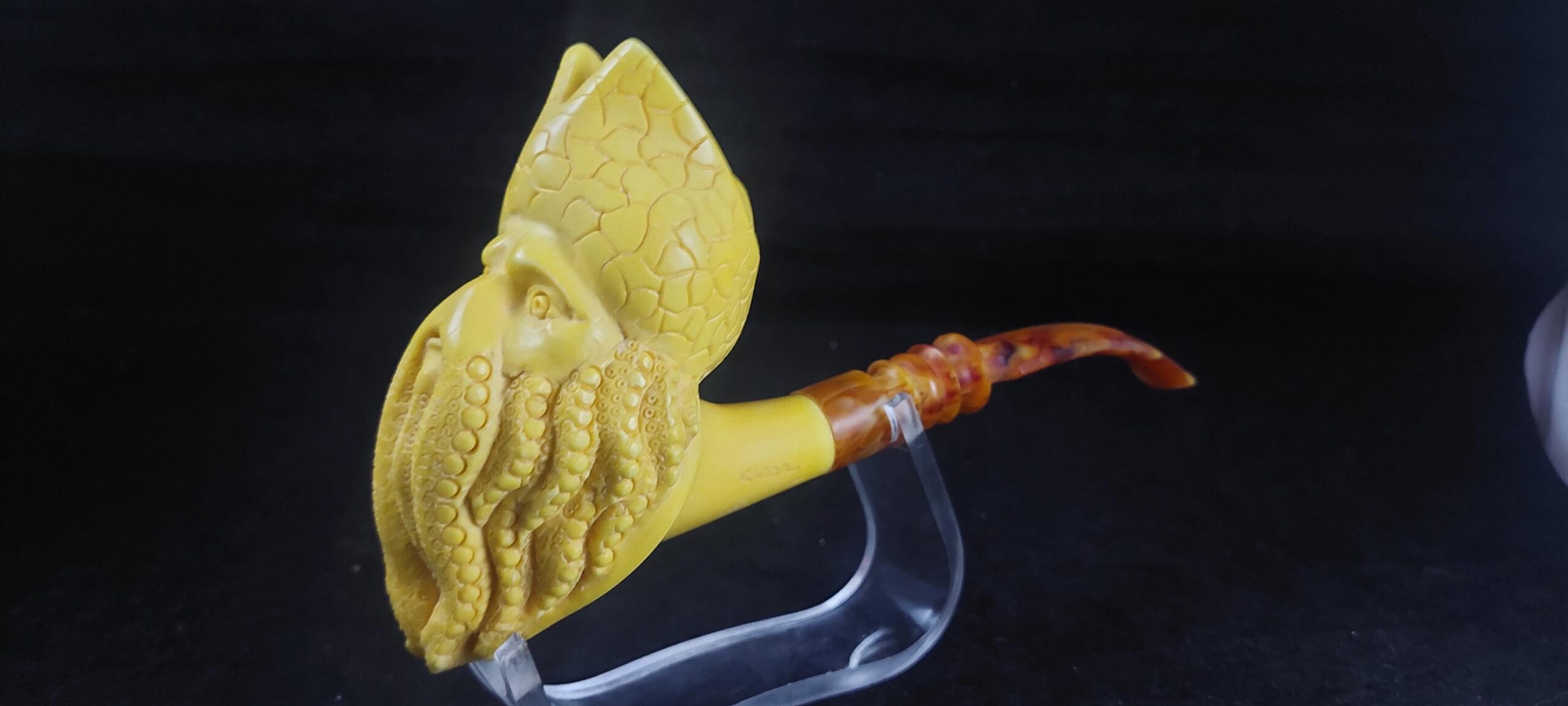 Pirate Davy Jones Meerschaum Pipe , Handcrafted Turkish Tobacco Pipe, meerschaum pipe, Special meerschaum pipe design, - Image 7