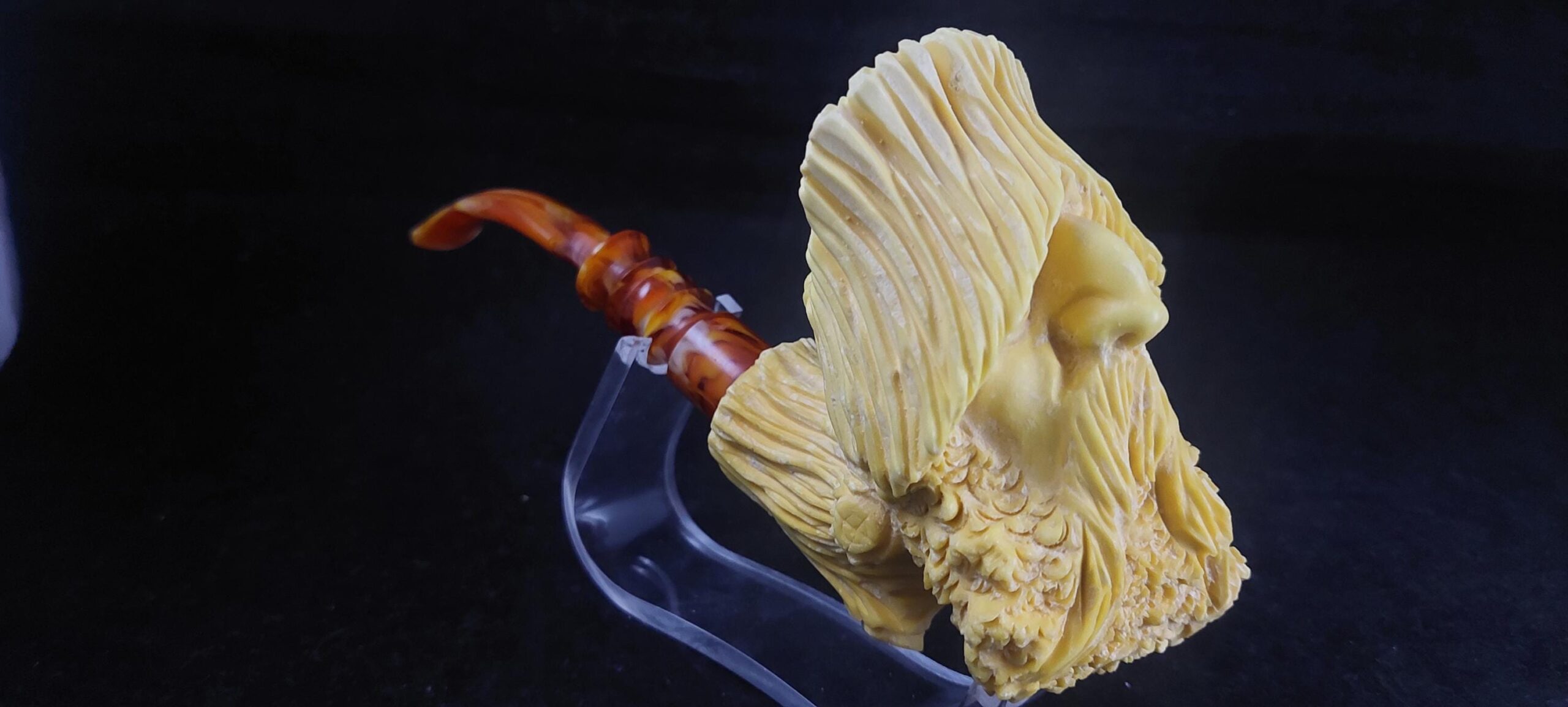 The ent meerschaum pipe The Lord of the ring meerschaum pipe, block meerschaum,Turkish meerschaum, hand carved meerschaum pipe - Image 5