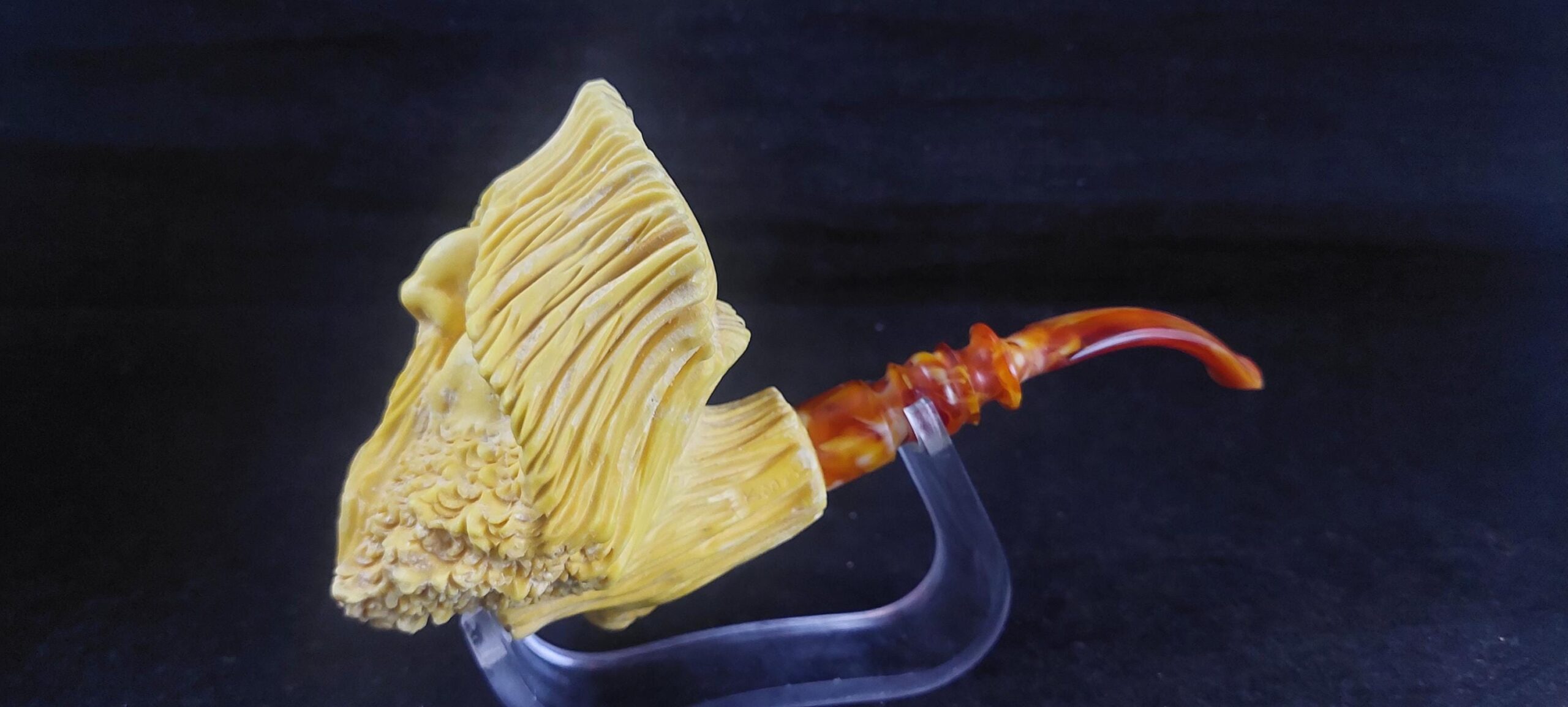 The ent meerschaum pipe The Lord of the ring meerschaum pipe, block meerschaum,Turkish meerschaum, hand carved meerschaum pipe - Image 4