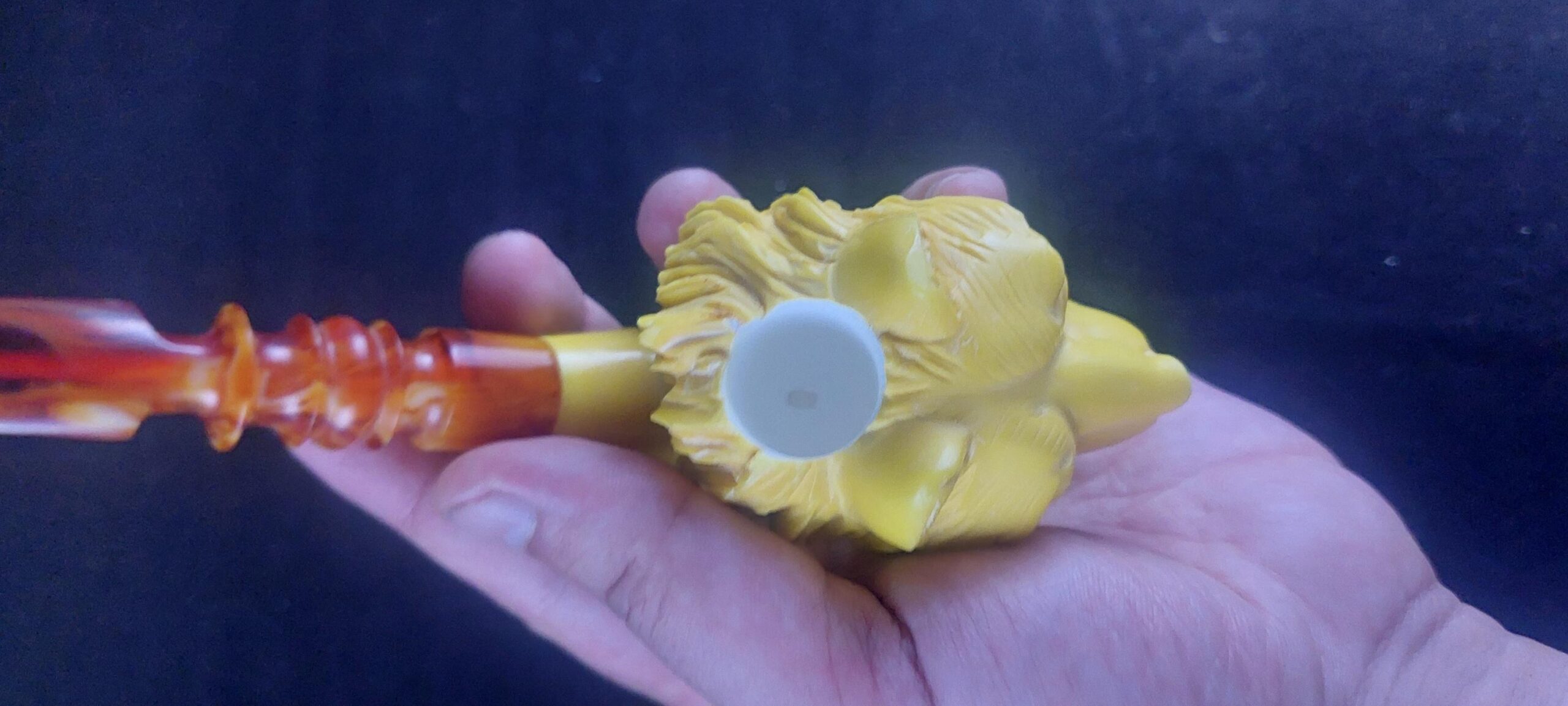 Wolf meerschaum pipe, block meerschaum,, hand carved meerschaum pipe - Image 9