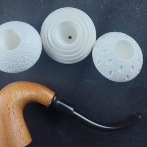 3different styles meerschaum Cup Calabash  Pipe,Block meerschaum pipe,