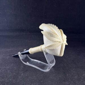 Handcrafted Leaf Design Smooth Draw, Collectible Tobacco Pipe Meerschaum Smoking Pipe