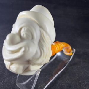 Clown Head Design Hand-Carved Meerschaum Pipe