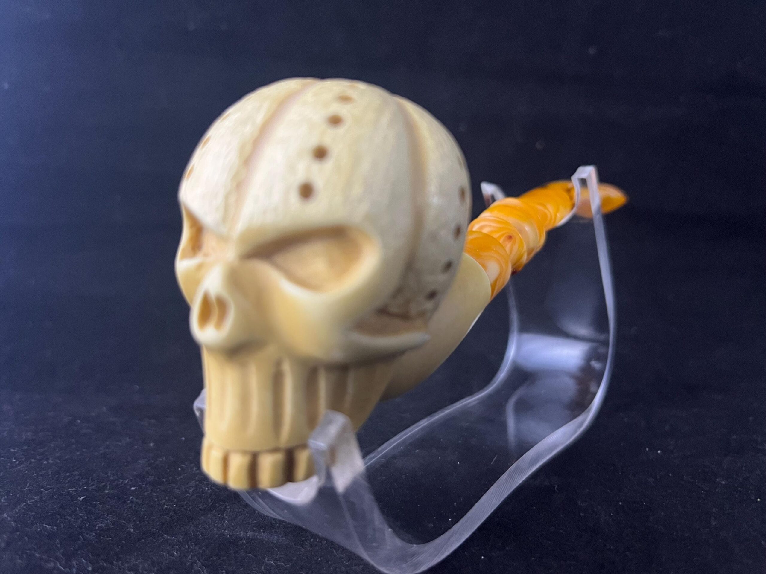 Skull Design Meerschaum Pipe – Octopus Skull Design, Unique Collectible - Image 4