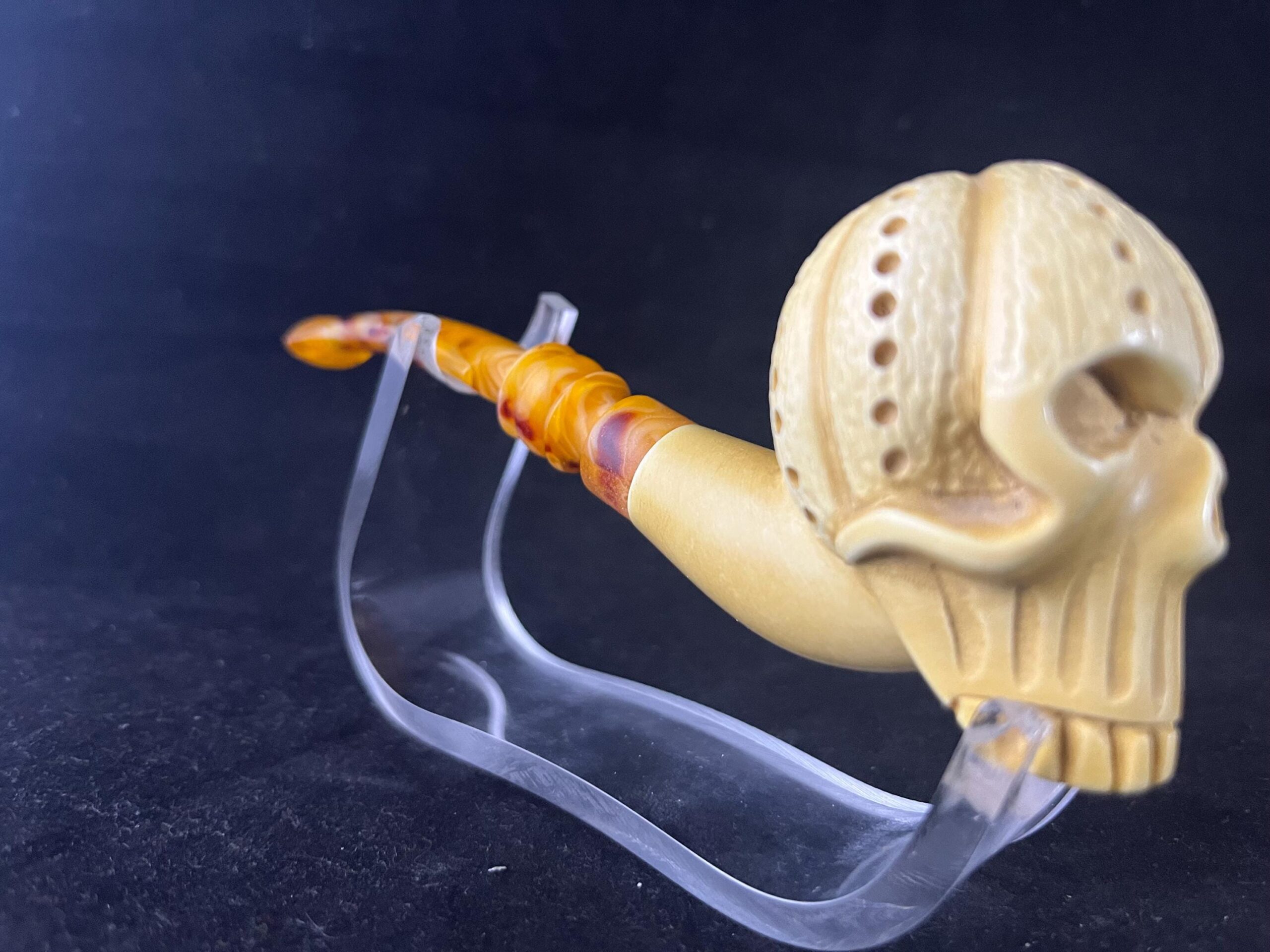 Skull Design Meerschaum Pipe – Octopus Skull Design, Unique Collectible - Image 6