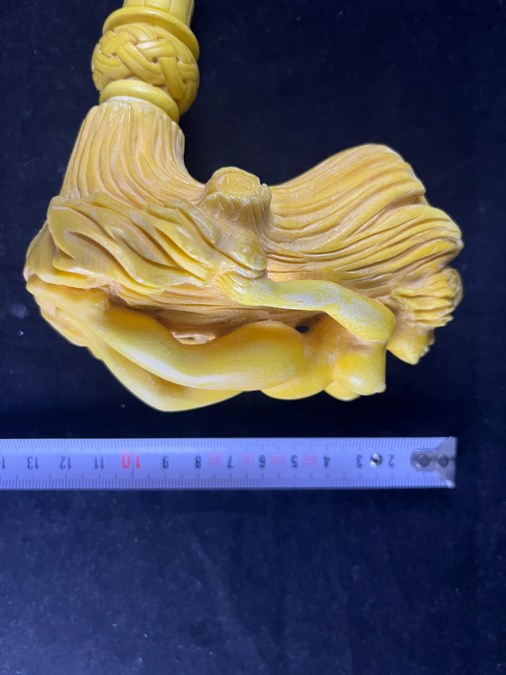 Nude Woman Reclining in Hair – Hand Carved Meerschaum Pipe - Image 3
