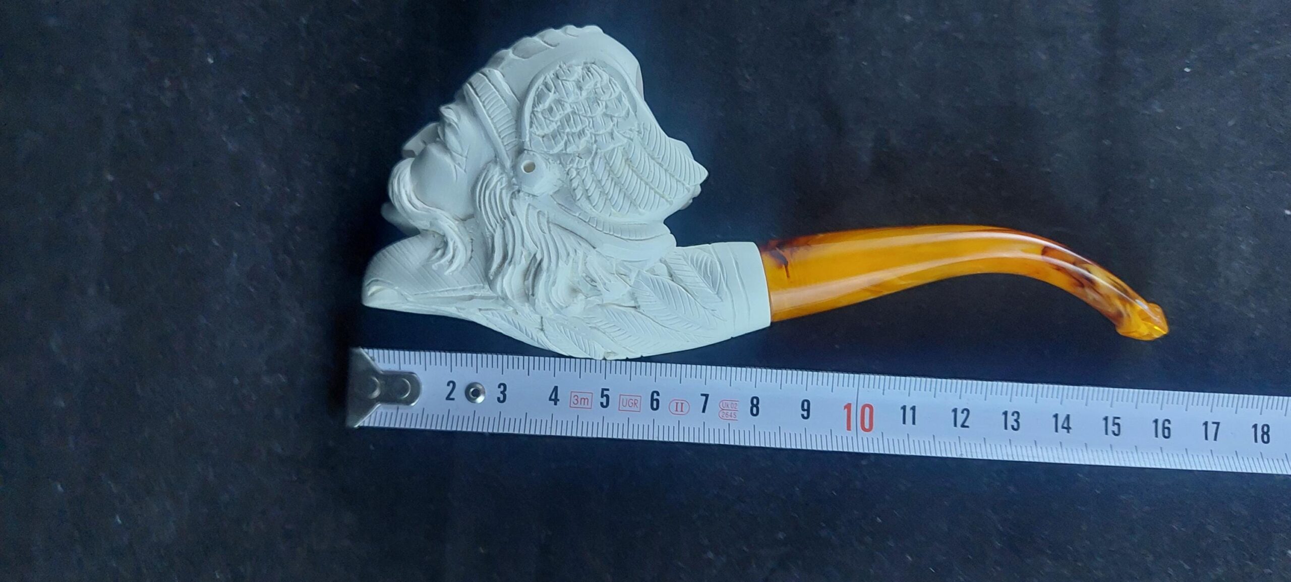 Northern warriormeerschaum pipe, Viking sipirit pipe , smoking pipe, block meerschaum - Image 5