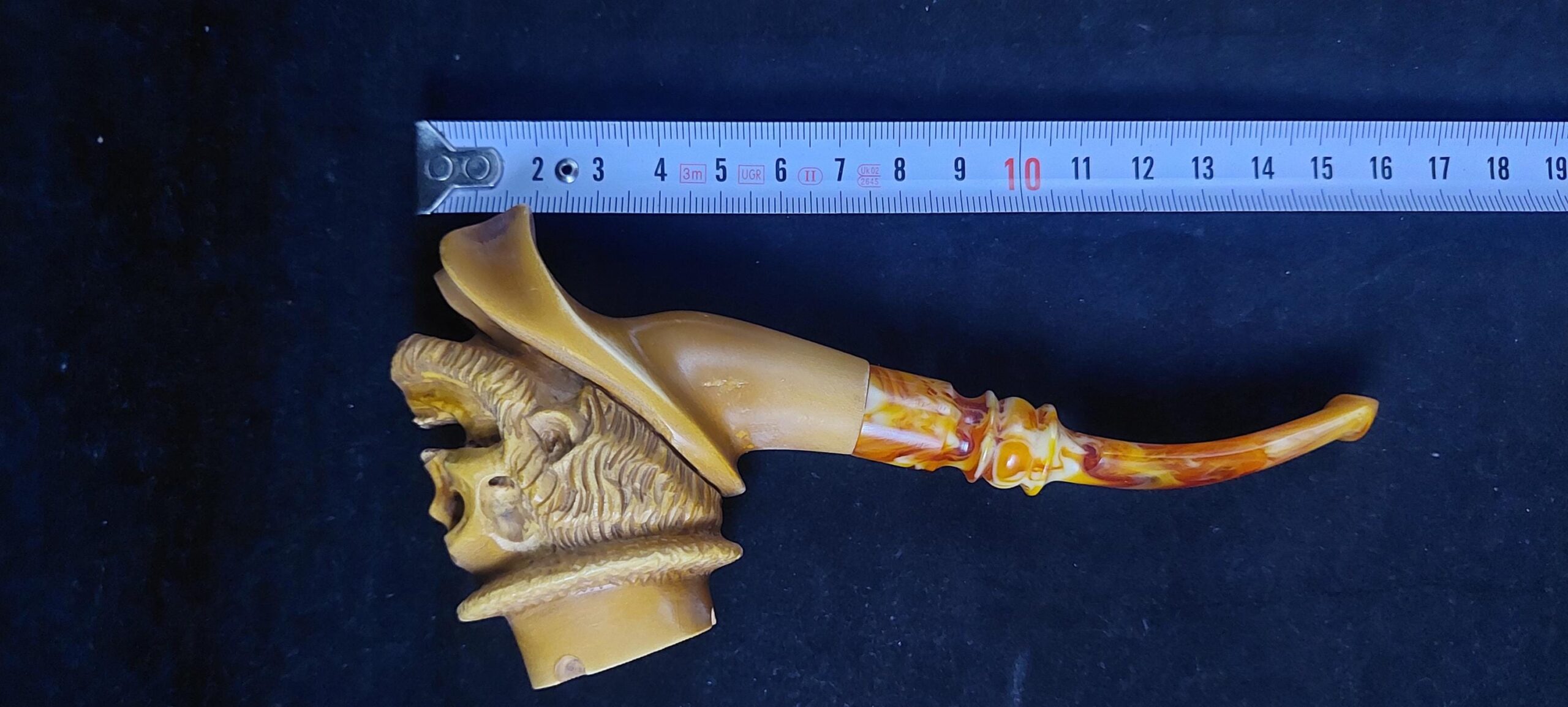 Skull meerschaum pipe, block meerschaum, special skull design meerschaum pipe - Image 7