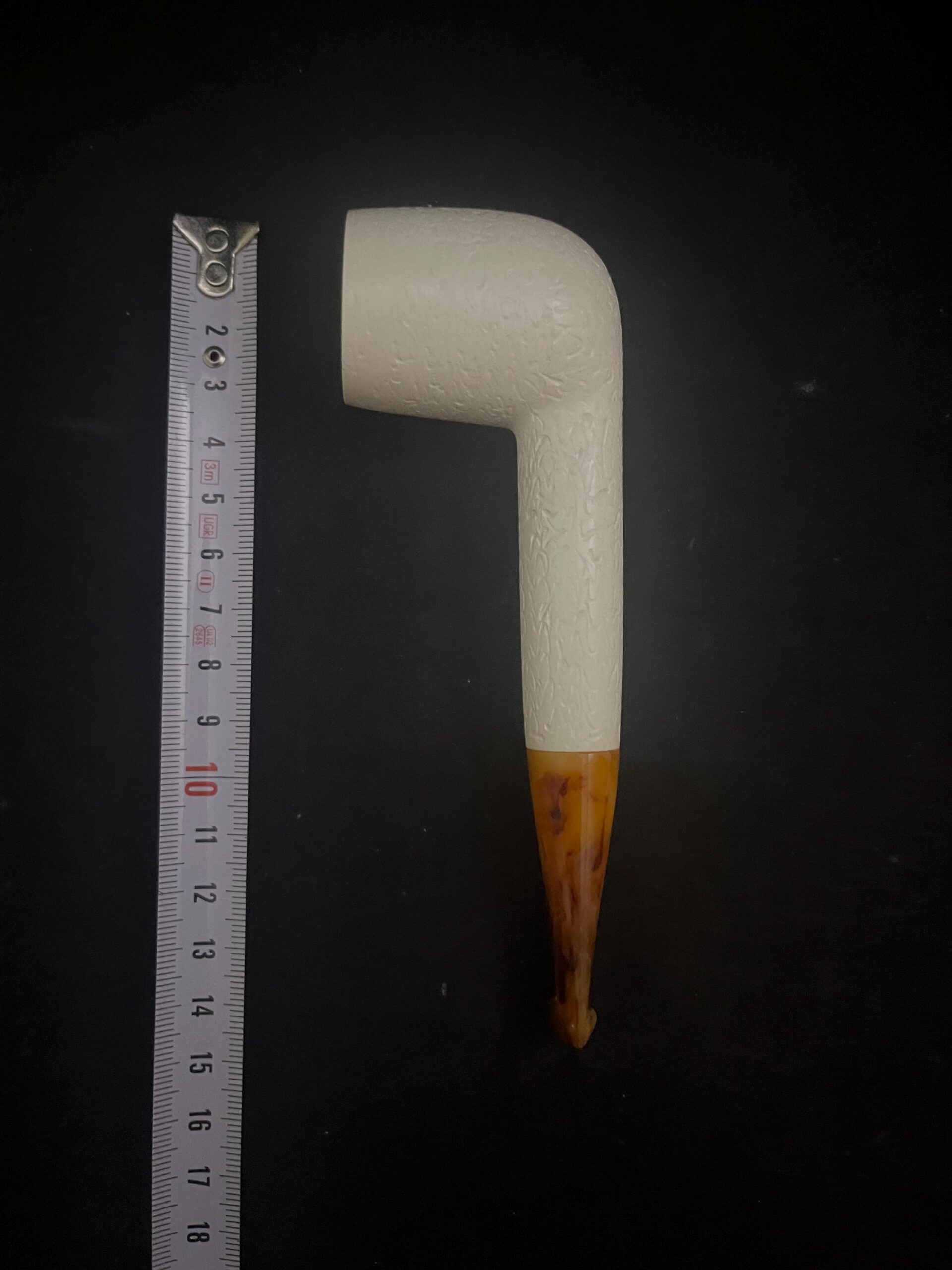 Long shank carved ,Meerschaum Pipe, block meerschaum - Image 4