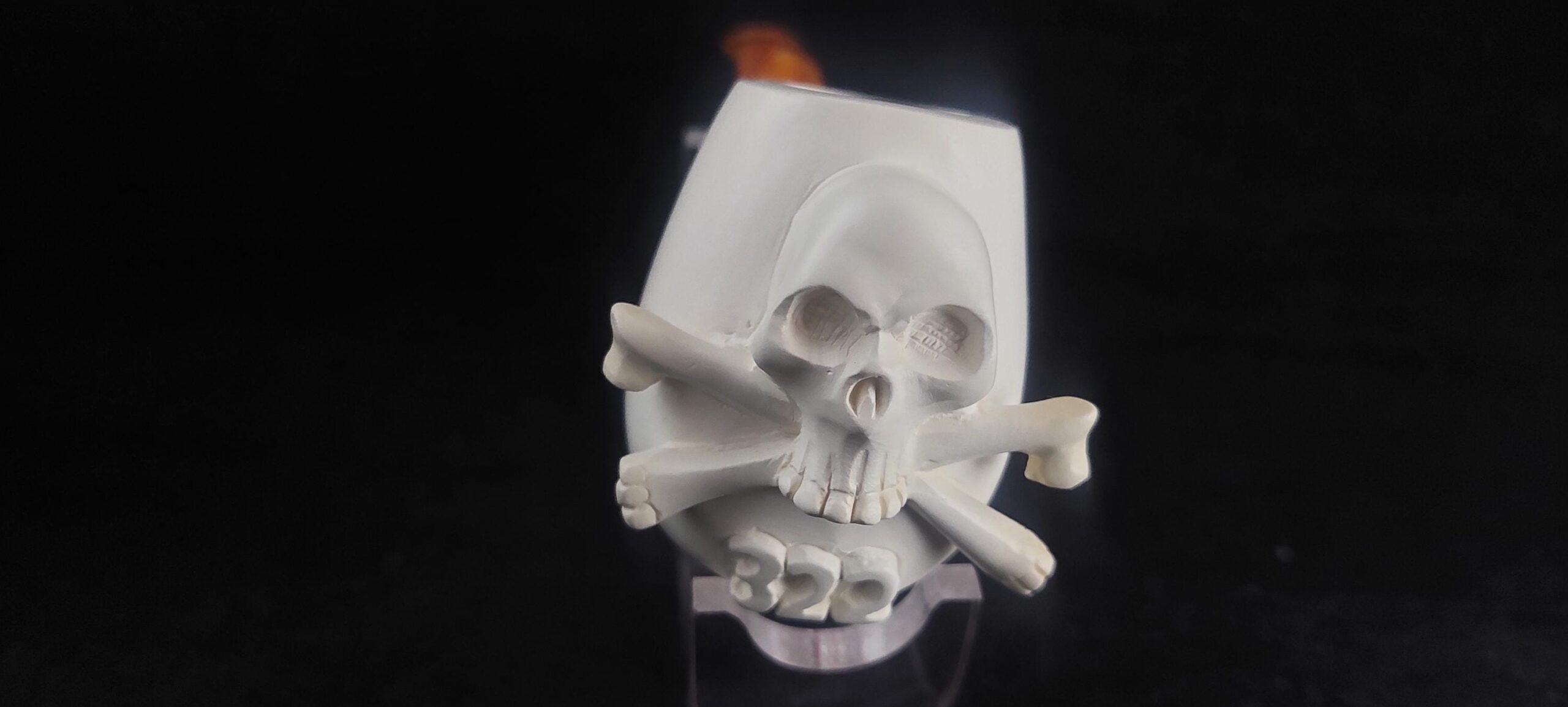Skull meerschaum pipe, block meerschaum, special skull design meerschaum pipe - Image 2