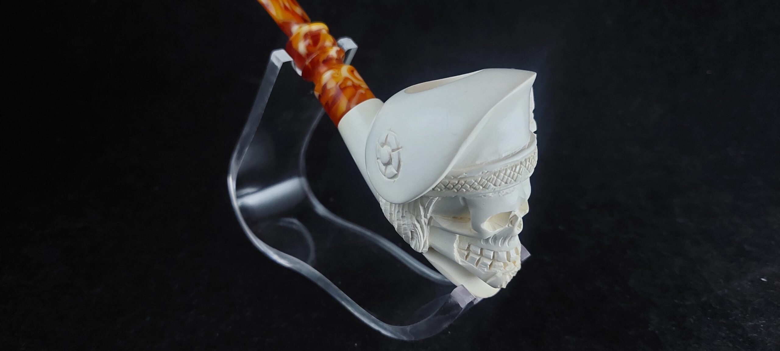 Skull meerschaum pipe, block meerschaum, meerschaum smoking pipe - Image 5