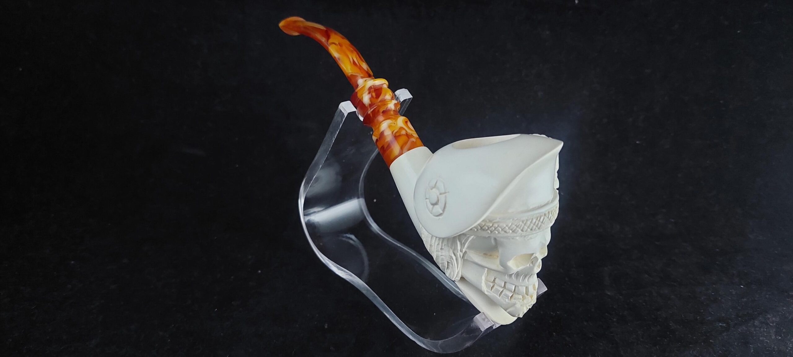 Skull meerschaum pipe, block meerschaum, meerschaum smoking pipe - Image 2