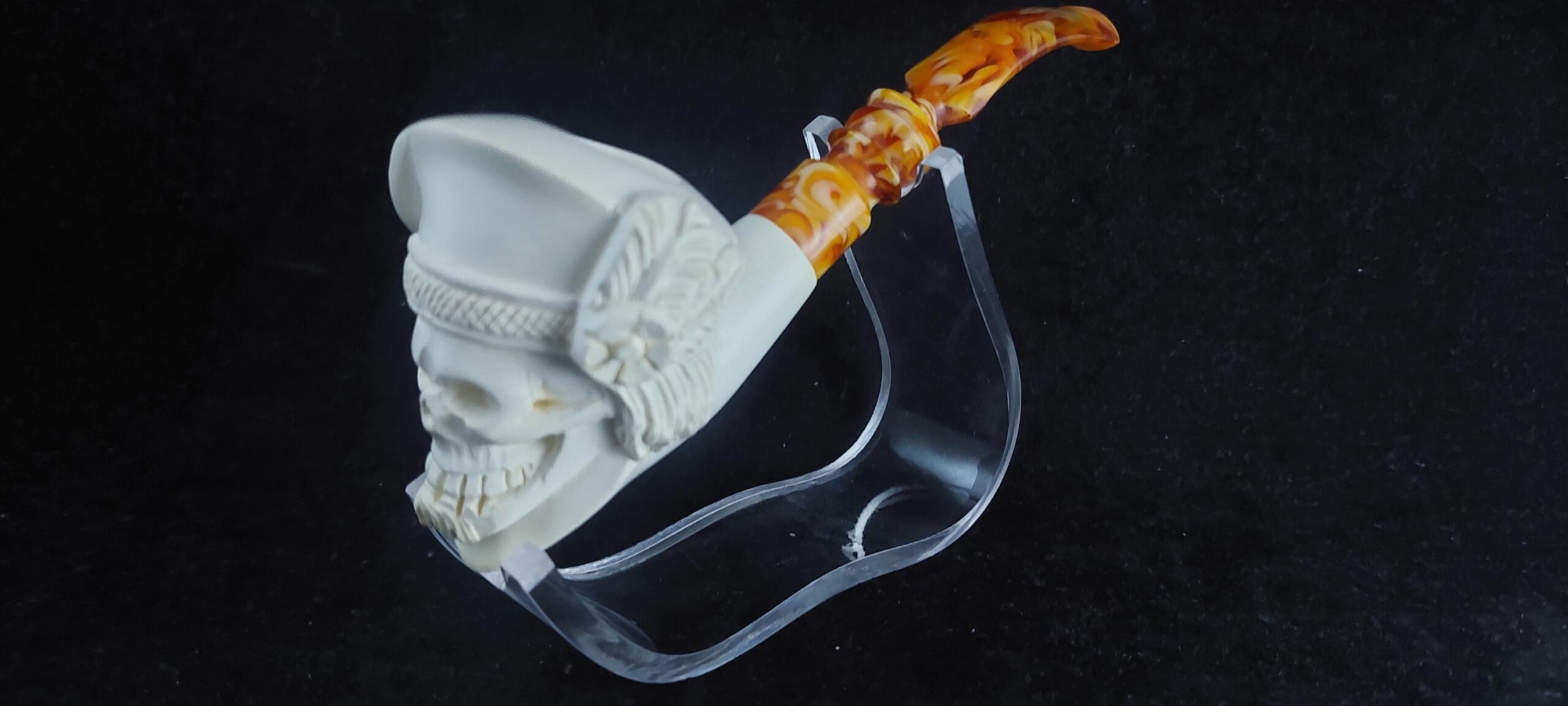 Skull meerschaum pipe, block meerschaum, meerschaum smoking pipe - Image 6