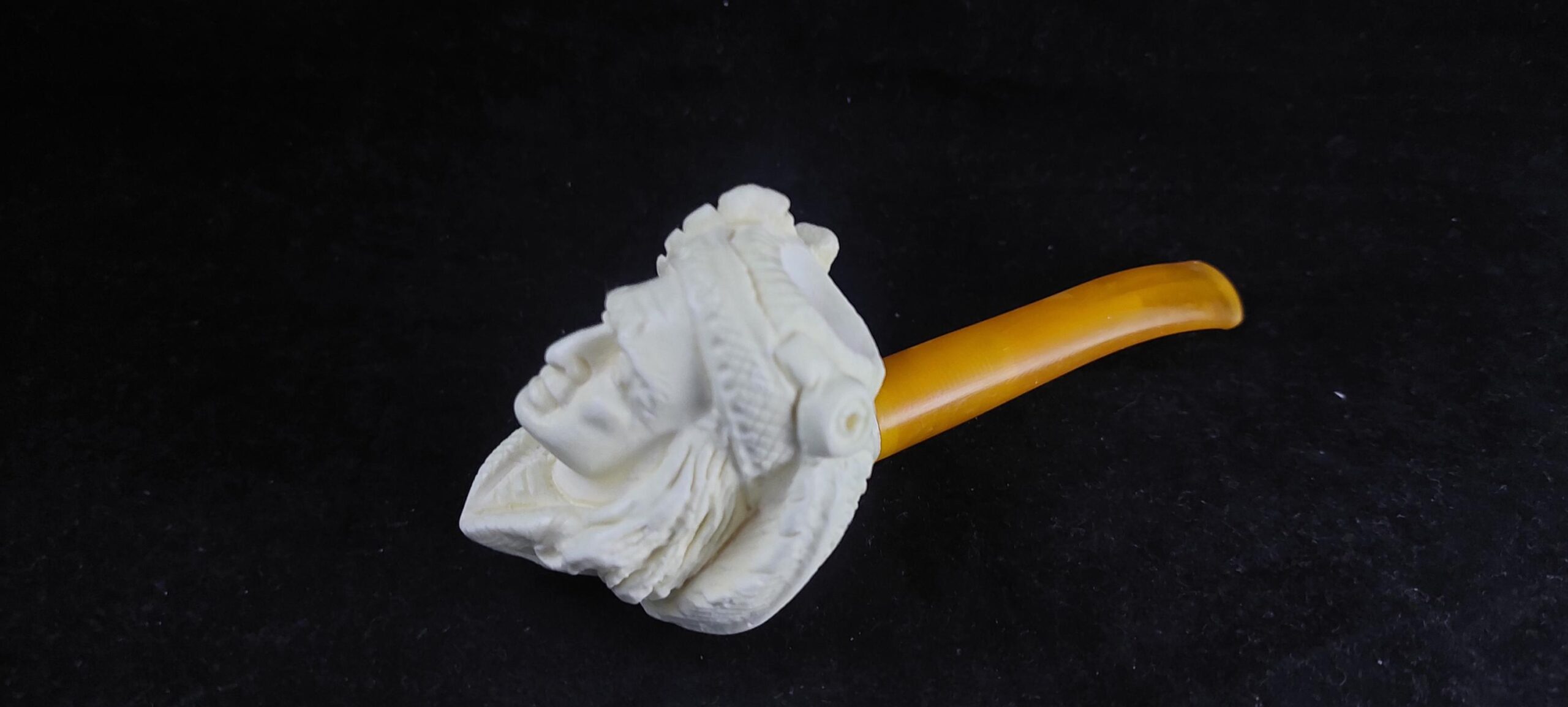 Native American meerschaum pipe – Collectible Handmade pipe, block meerschaum - Image 6