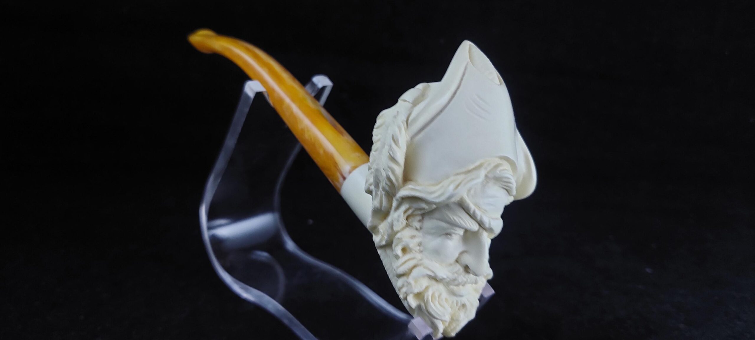 Pirate meerschaum pipe Meerschaum Pipe – Collectible Handmade pipe, block meerschaum - Image 3