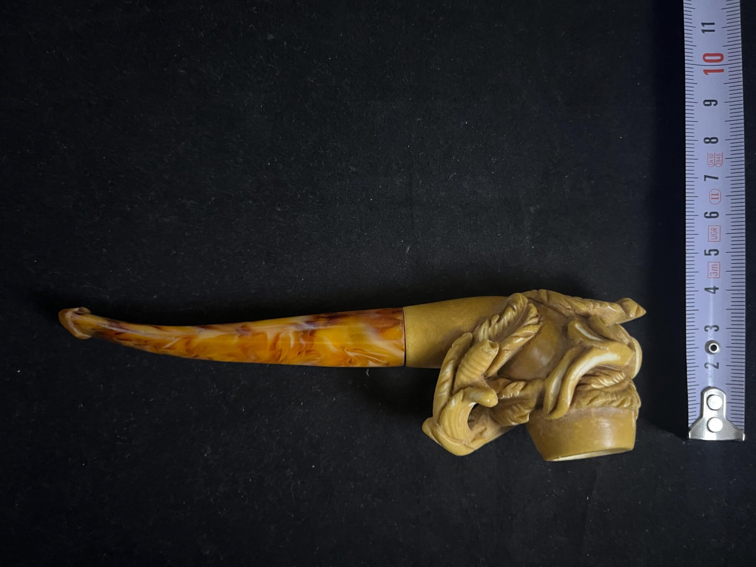 Ornate Baroque Floral Motif - Hand-Carved Meerschaum Pipe - Image 5