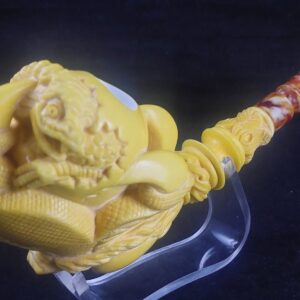 Eagle claw and dragon meerschaum pipe, block meerschaum,Turkish meerschaum, Special meerschaum pipe design