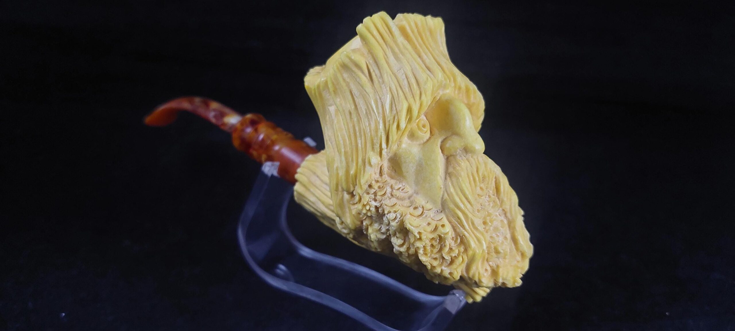 Tree Beard meerschaum pipe, block meerschaum,Turkish meerschaum, Special meerschaum pipe design