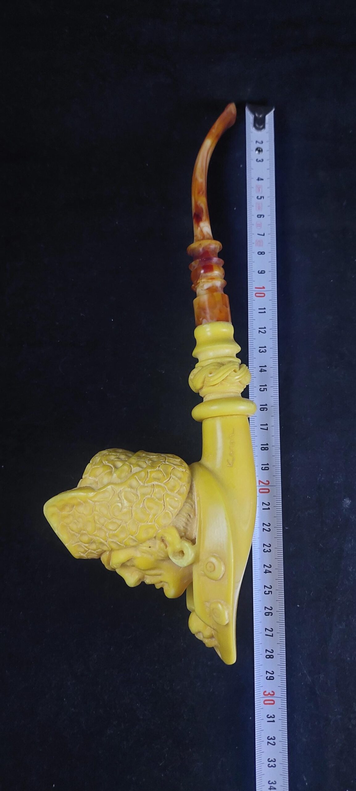 The special pirate meerschaum pipe, block meerschaum,Turkish meerschaum, Special meerschaum pipe design, hand carved meerschaum pipe - Image 6
