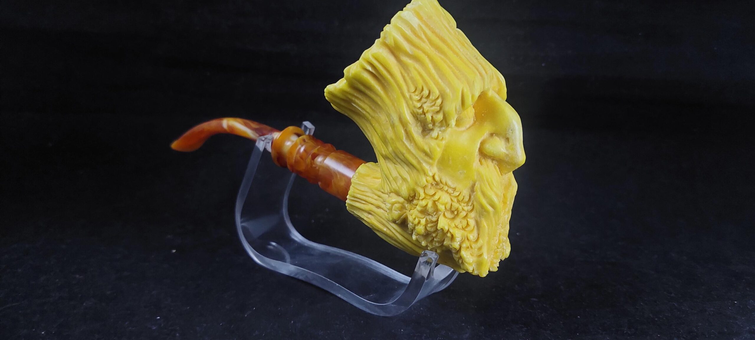 The ent meerschaum pipe, block meerschaum,Turkish meerschaum, Special meerschaum pipe design, hand carved meerschaum pipe - Image 2