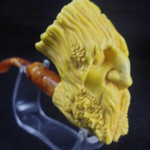 The ent meerschaum pipe, block meerschaum,Turkish meerschaum, Special meerschaum pipe design, hand carved meerschaum pipe