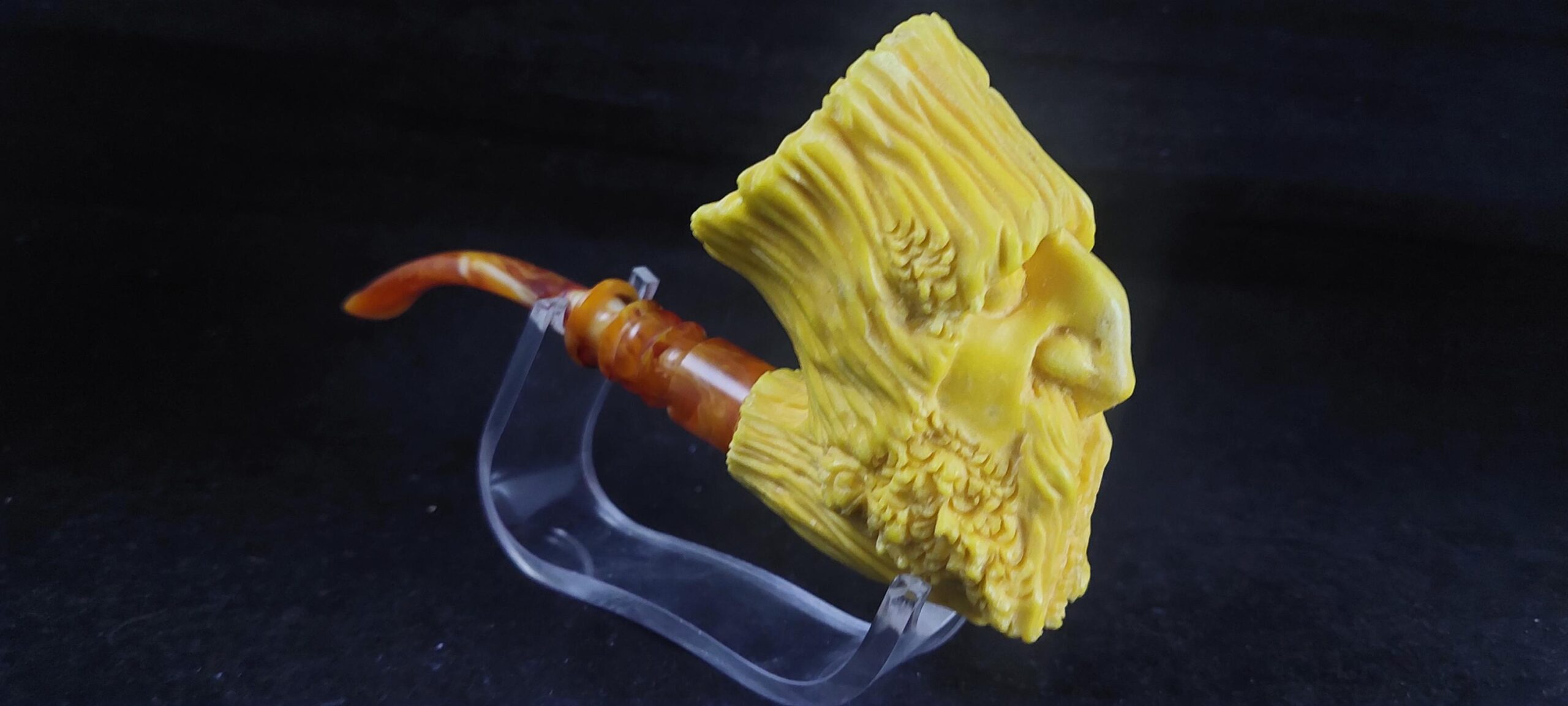 The ent meerschaum pipe, block meerschaum,Turkish meerschaum, Special meerschaum pipe design, hand carved meerschaum pipe - Image 5