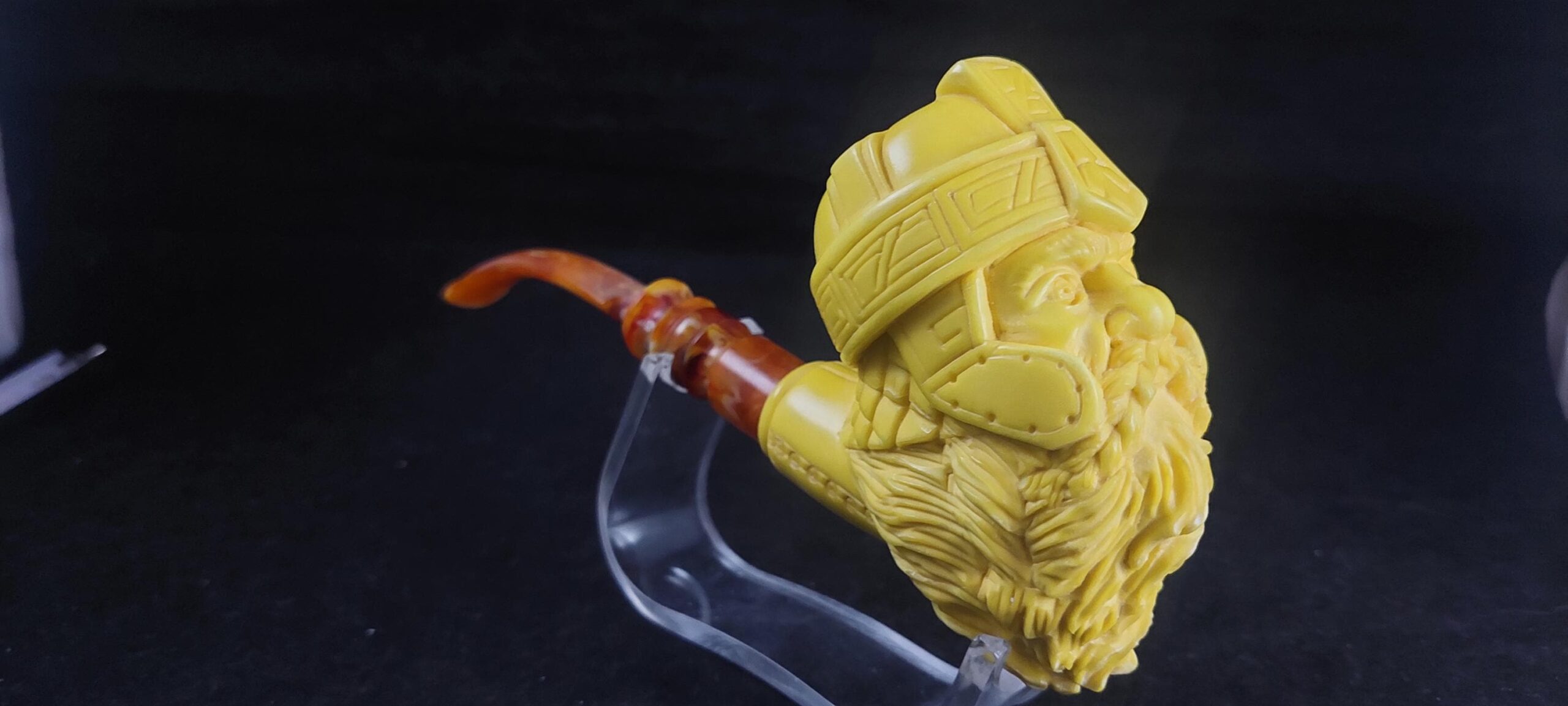 The gimli meerschaum pipe, block meerschaum,Turkish meerschaum, Special meerschaum pipe design, hand carved meerschaum pipe