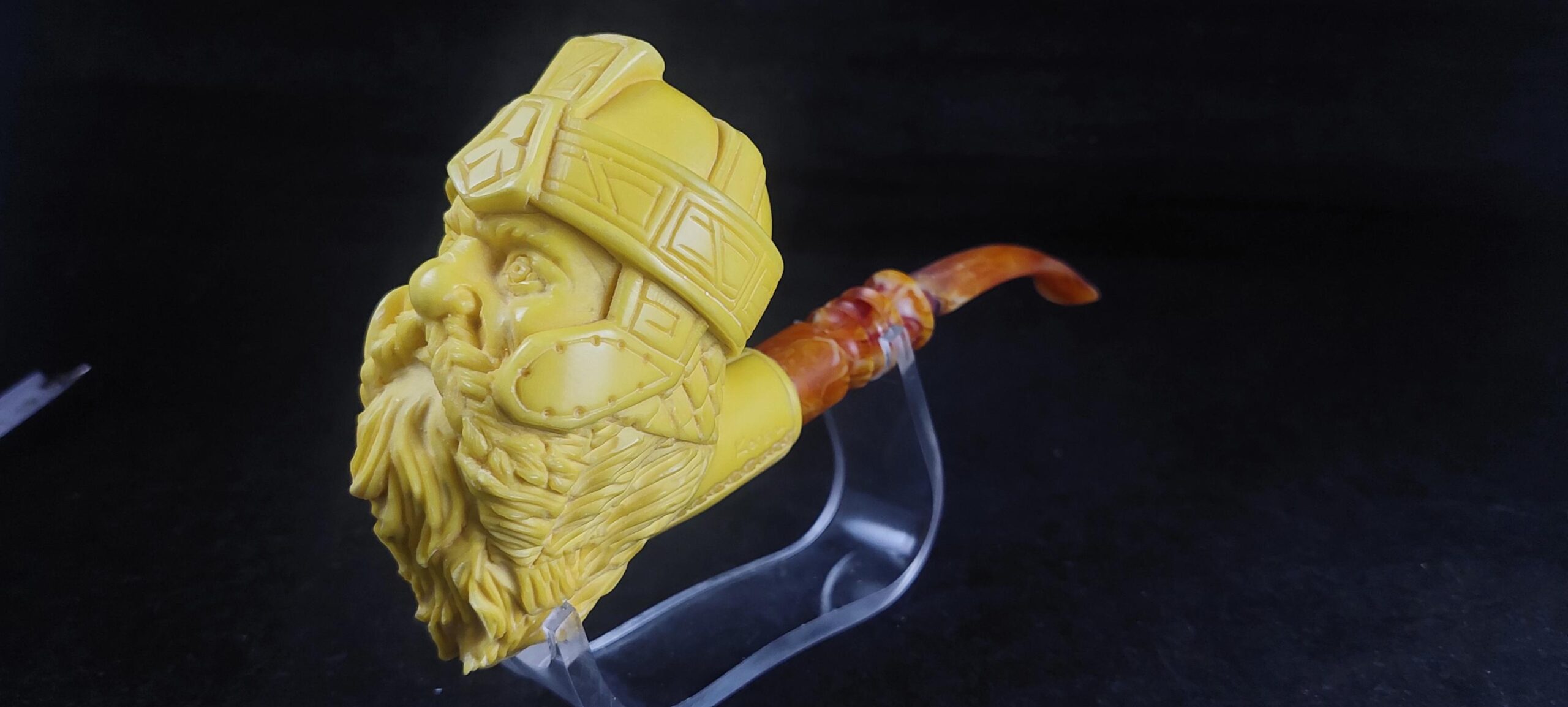 The gimli meerschaum pipe, block meerschaum,Turkish meerschaum, Special meerschaum pipe design, hand carved meerschaum pipe - Image 3