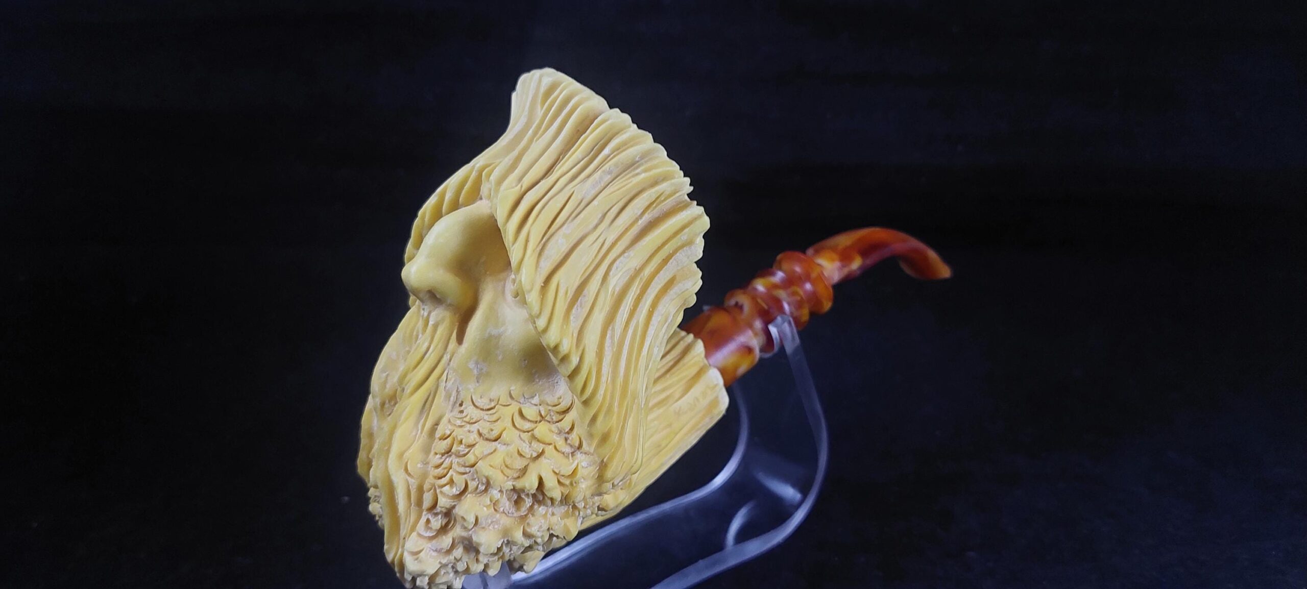 The ent meerschaum pipe The Lord of the ring meerschaum pipe, block meerschaum,Turkish meerschaum, hand carved meerschaum pipe - Image 3