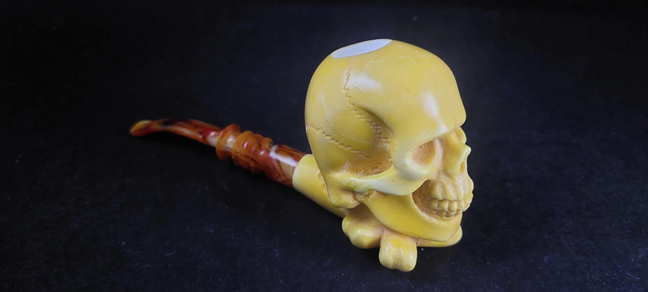 The skull meerschaum pipe, block meerschaum, Special meerschaum pipe design, hand carved meerschaum pipe - Image 7