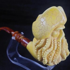 Davy Johnes meerschaum pipe, block meerschaum, Special meerschaum pipe design, hand carved meerschaum pipe