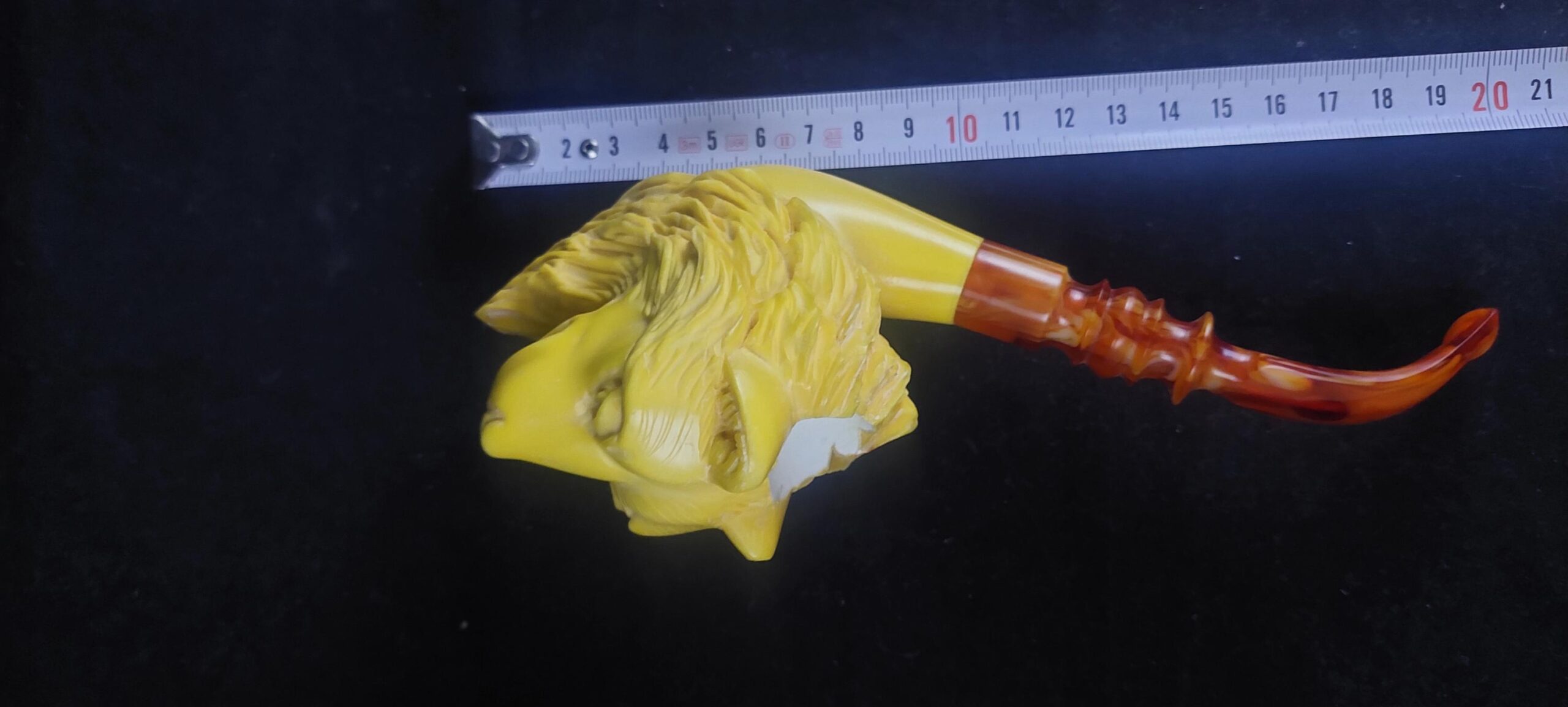 Wolf meerschaum pipe, block meerschaum,, hand carved meerschaum pipe - Image 6
