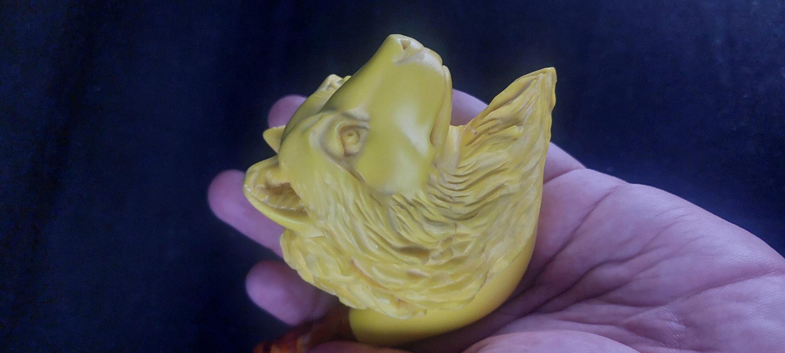Wolf meerschaum pipe, block meerschaum,, hand carved meerschaum pipe - Image 8
