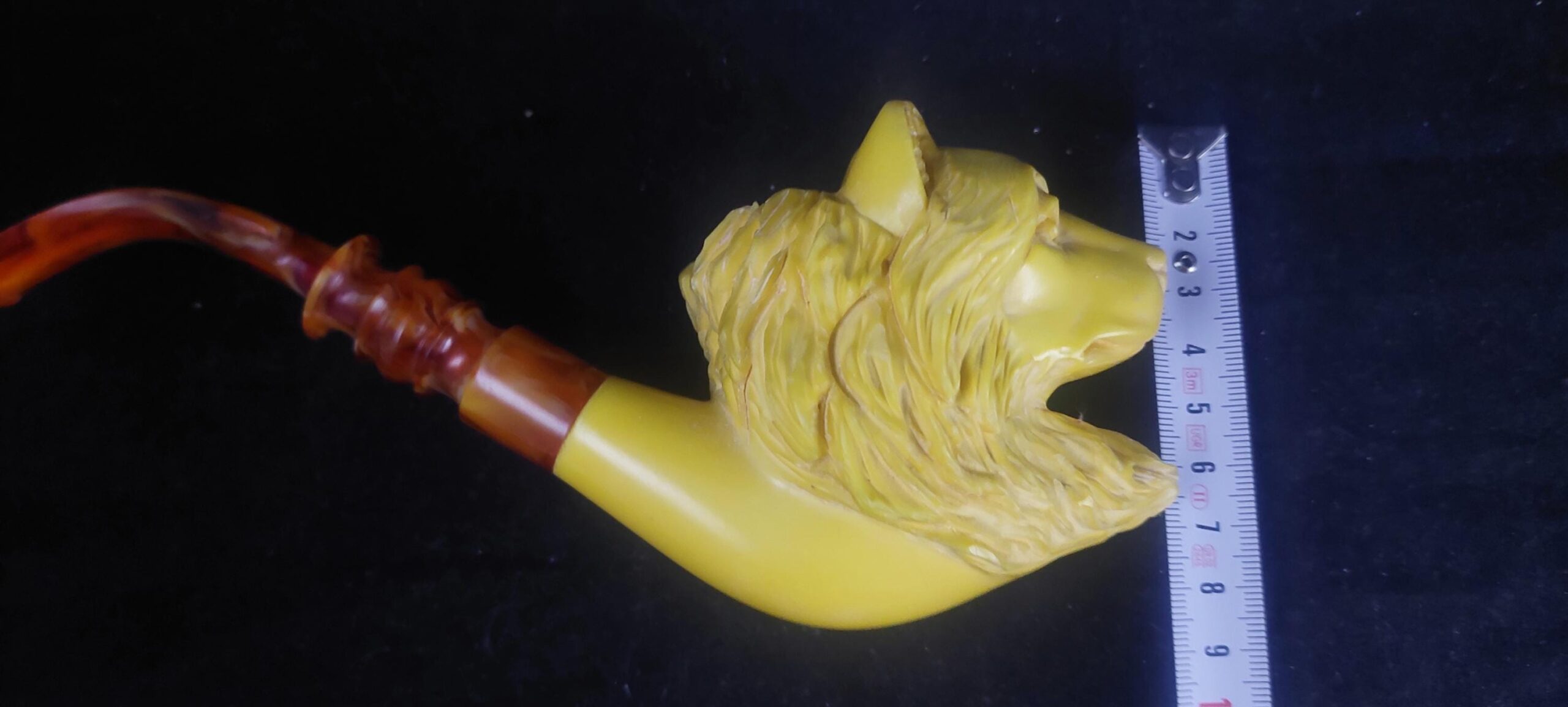 Wolf meerschaum pipe, block meerschaum,, hand carved meerschaum pipe - Image 7
