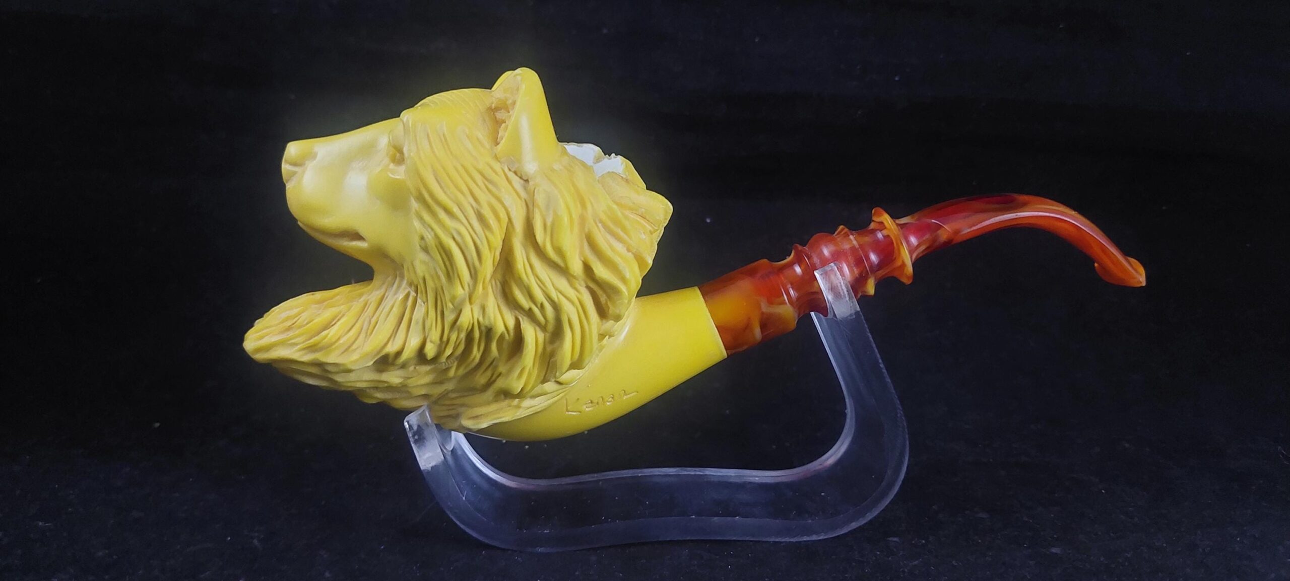 Wolf meerschaum pipe, block meerschaum,, hand carved meerschaum pipe - Image 4