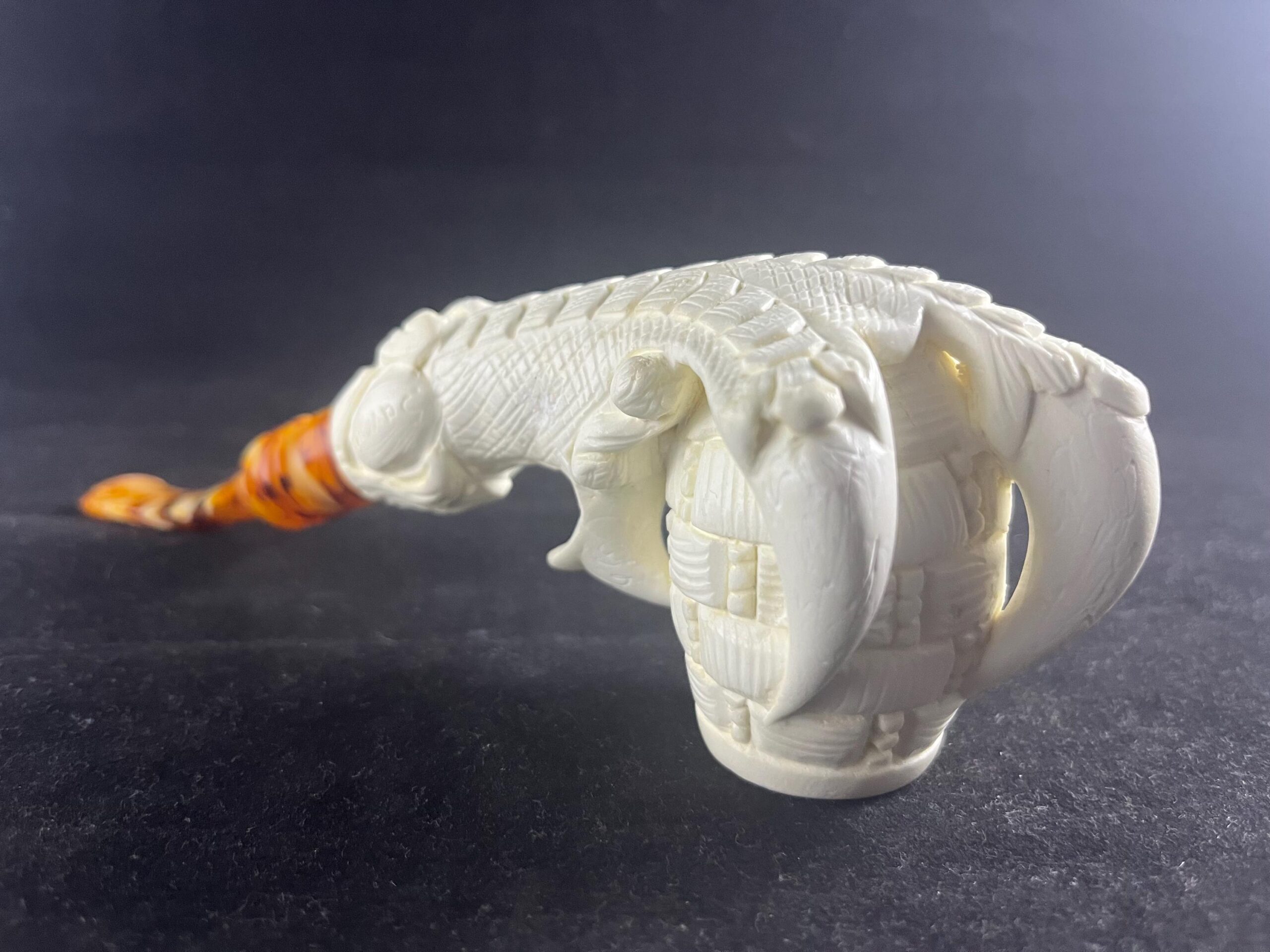 Unique Eagle Claw Meerschaum Pipe - Fantasy Style Pipe - Image 6