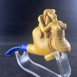 Unique Mermaid Figure Meerschaum Pipe - Mythical Mermaid Carving Meerschaum Pipe