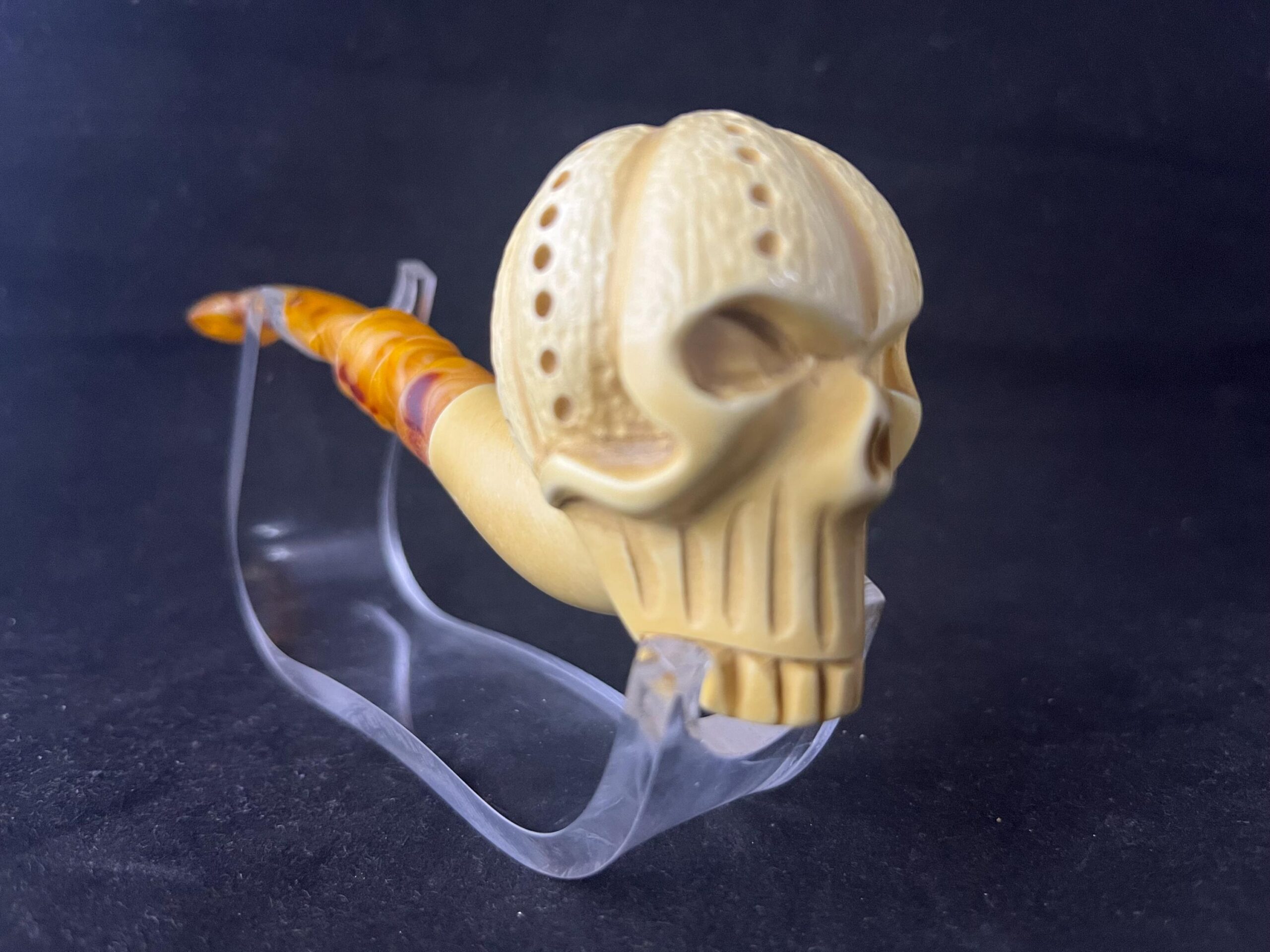 Skull Design Meerschaum Pipe – Octopus Skull Design, Unique Collectible - Image 2