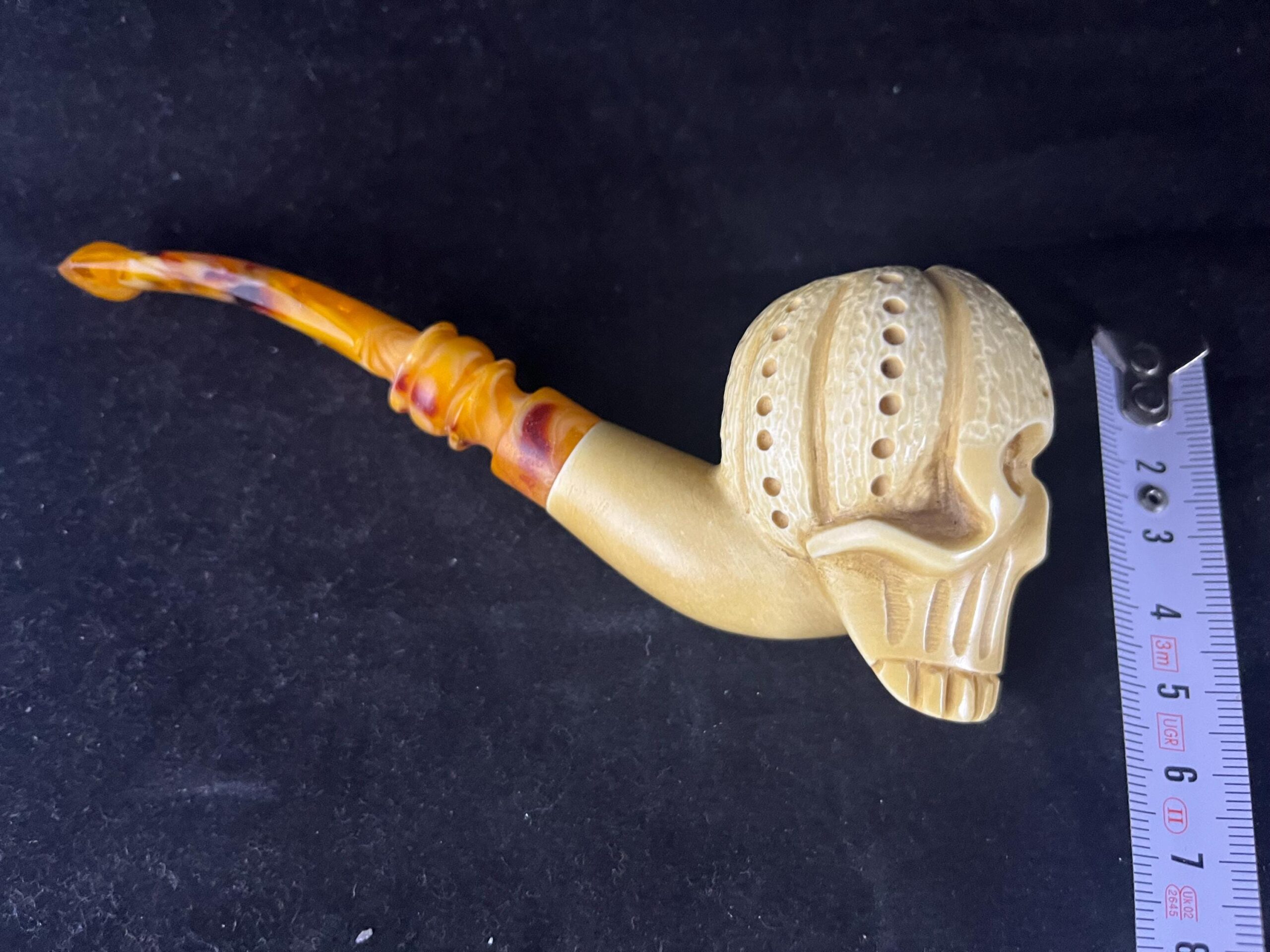 Skull Design Meerschaum Pipe – Octopus Skull Design, Unique Collectible - Image 9