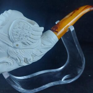 Northern warriormeerschaum pipe, Viking sipirit pipe , smoking pipe, block meerschaum