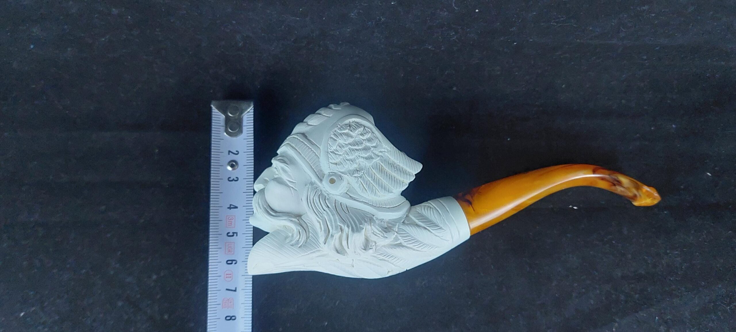 Northern warriormeerschaum pipe, Viking sipirit pipe , smoking pipe, block meerschaum - Image 6