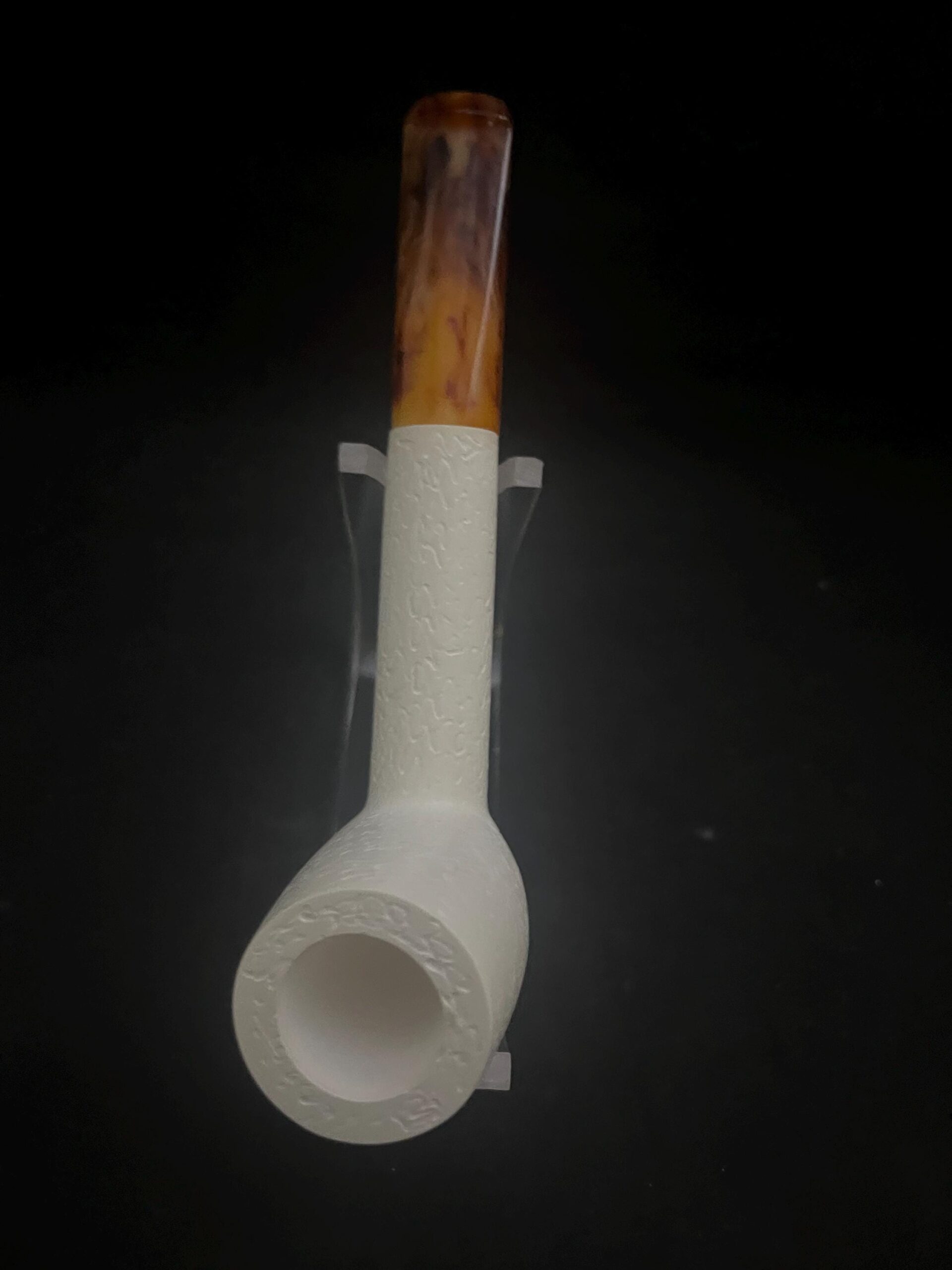 Long shank carved ,Meerschaum Pipe, block meerschaum - Image 3