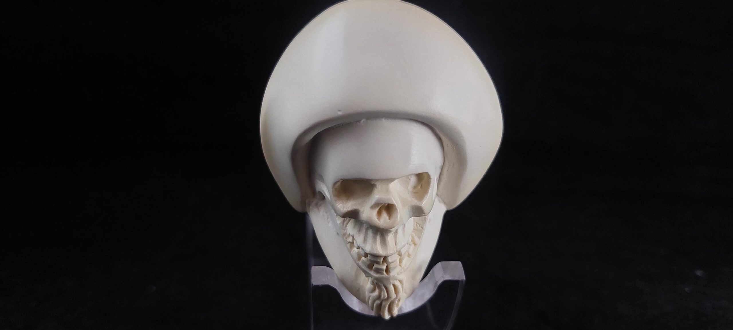 Skull with meerschaum pipe, block meerschaum, special skull design meerschaum pipe - Image 3