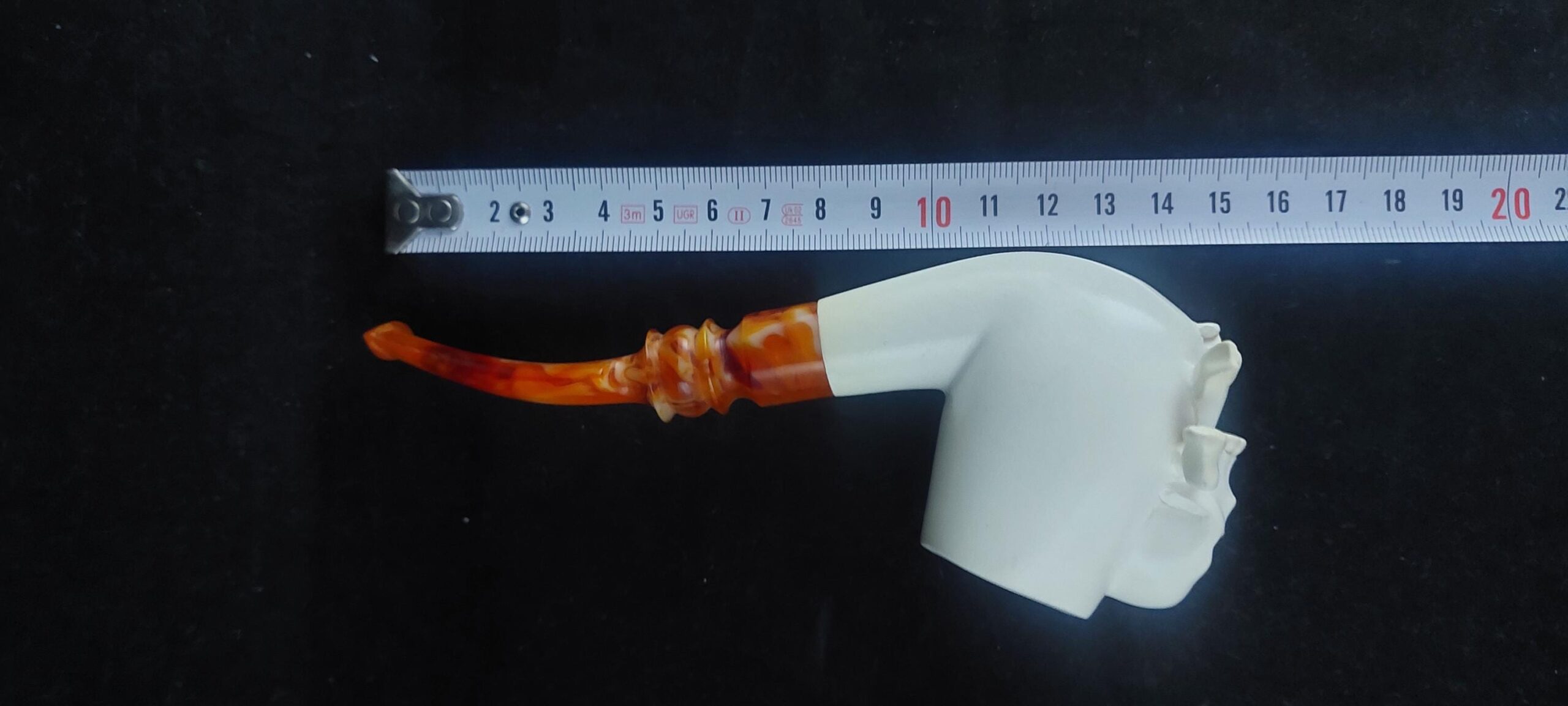 Skull meerschaum pipe, block meerschaum, special skull design meerschaum pipe - Image 8