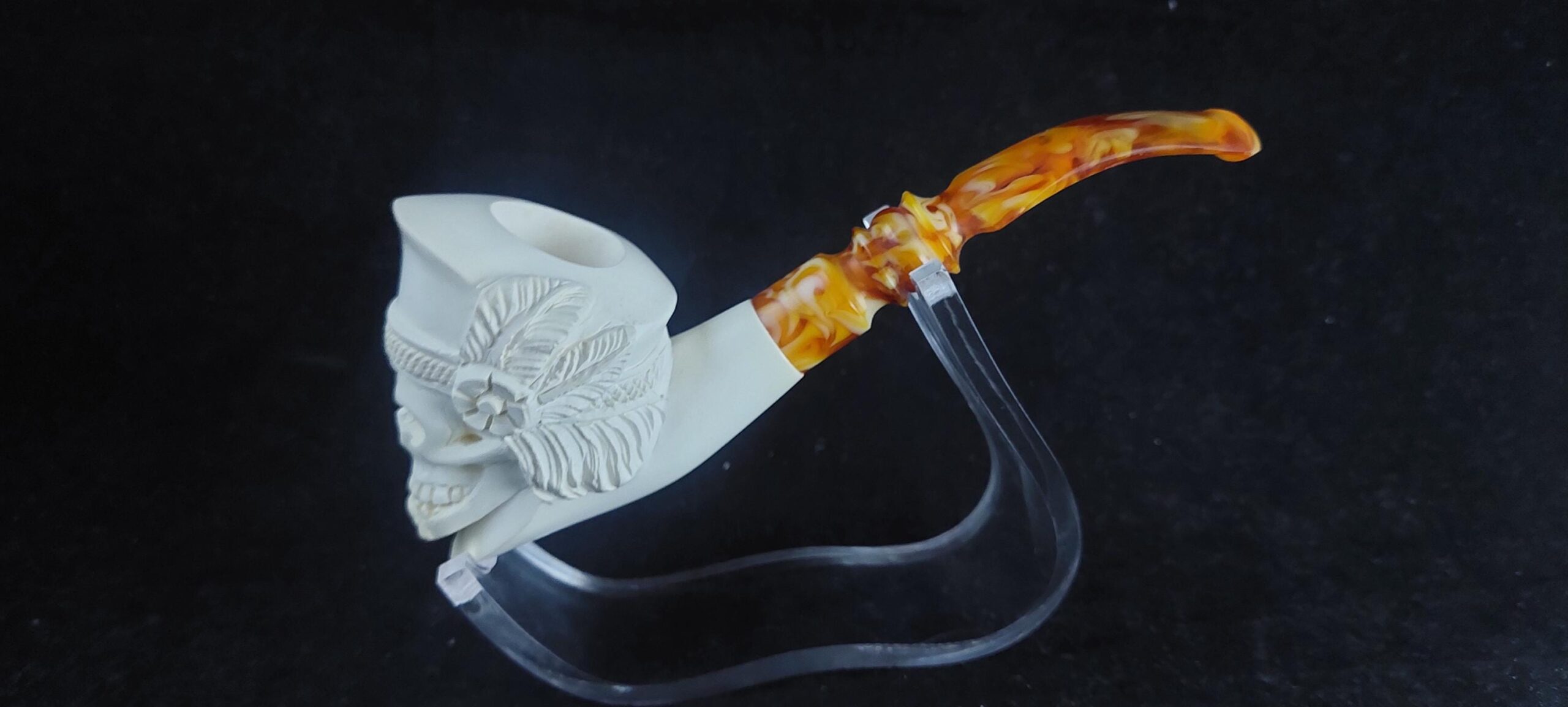 Skull meerschaum pipe, block meerschaum, meerschaum smoking pipe - Image 4